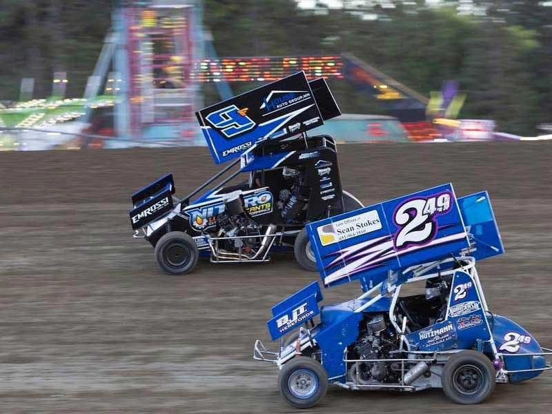 Micro Sprints racing at 35 Raceway Park